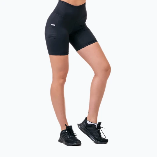 Zdjęcie produktu Spodenki treningowe damskie NEBBIA Biker Fit & Smart black