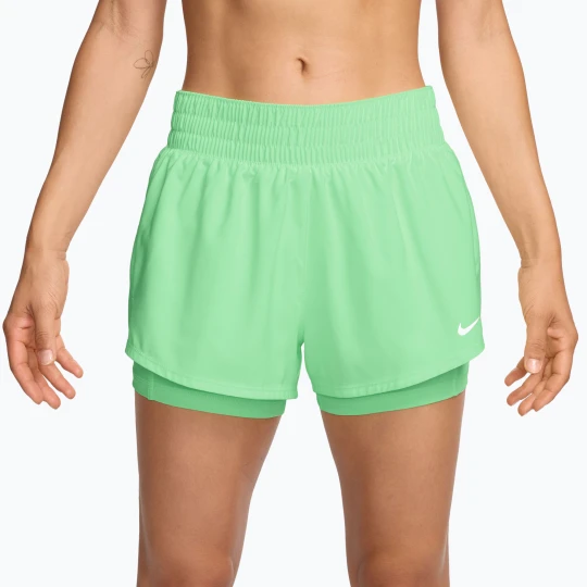 Zdjęcie produktu Spodenki treningowe damskie Nike One cucumber calm / white Zielony