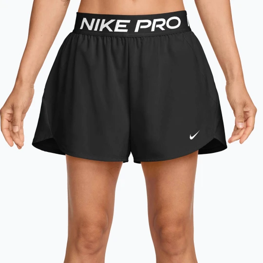 Zdjęcie produktu Spodenki treningowe damskie Nike Pro Dri-Fit Mid-Rise Brief-Lined 3" black/white
