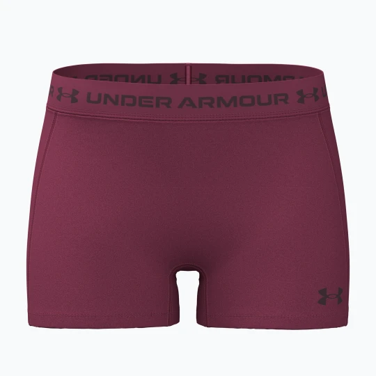 Zdjęcie produktu Spodenki treningowe damskie Under Armour HeatGear Shorty claret / ox blood Bordowy