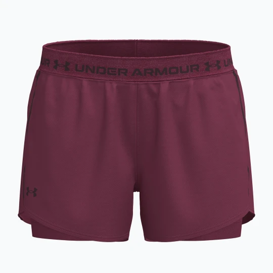 Zdjęcie produktu Spodenki treningowe damskie Under Armour Tech Play Up 2IN1 Shorts claret / claret / ox blood Bordowy