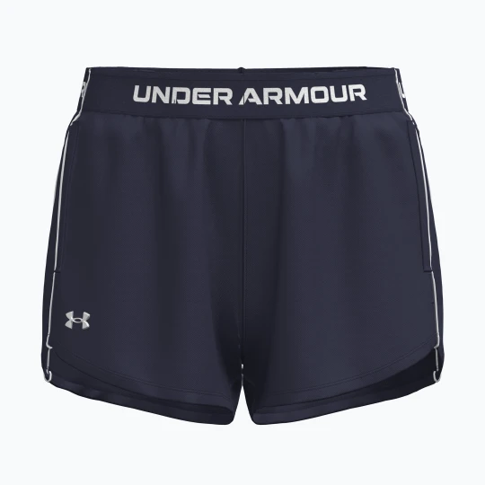 Zdjęcie produktu Spodenki treningowe damskie Under Armour Tech Play Up Shorts midnight navy / white Granatowy
