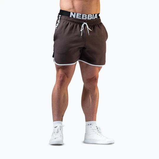Zdjęcie produktu Spodenki treningowe męskie NEBBIA Hero brown