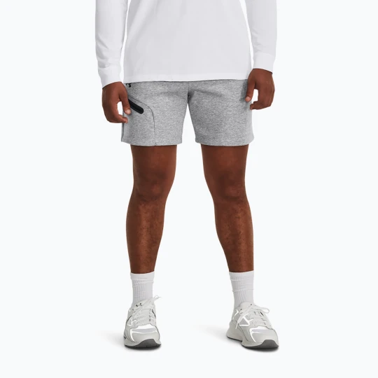 Zdjęcie produktu Spodenki treningowe męskie Under Armour Unstoppable Fleece mod gray/black Szary