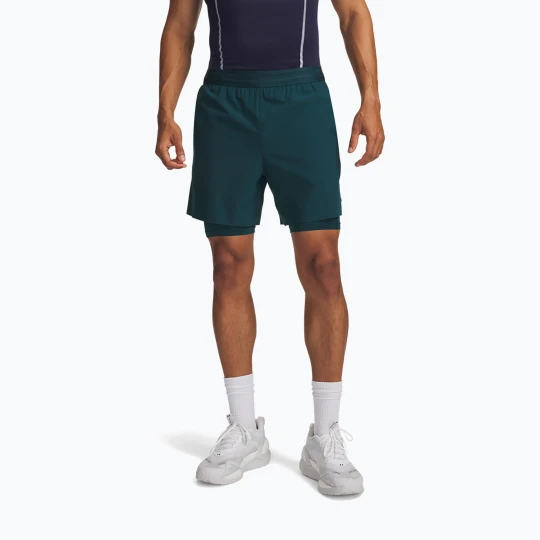 Zdjęcie produktu Spodenki treningowe męskie Under Armour Vanish Elite 2IN1 Shorts arden green / arden green
