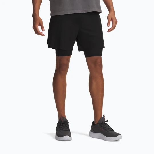 Zdjęcie produktu Spodenki treningowe męskie Under Armour Vanish Elite 2IN1 Shorts ultimate black / ultimate black / ultimate black