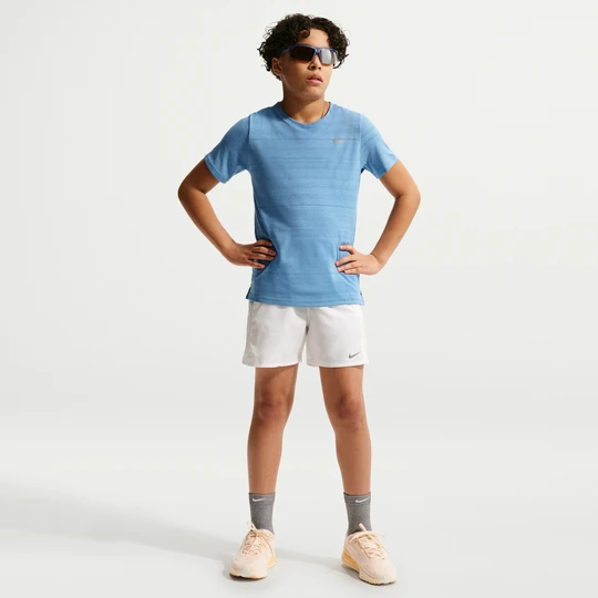 Zdjęcie produktu Spodenki treningowe Nike Miler Dri-FIT dla dużych dzieci - Biel