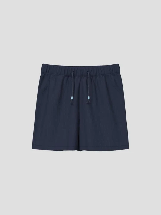 Zdjęcie produktu Spodenki unisex wykonane z bawełnianego ściągacza s.Oliver niebieski
