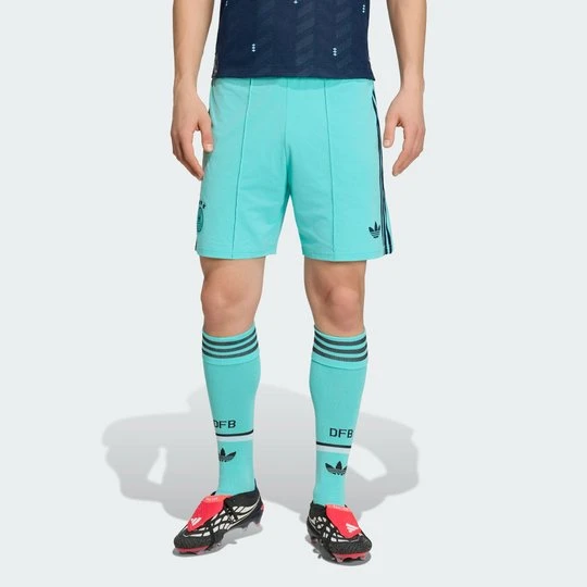 Zdjęcie produktu Spodenki wyjazdowe Niemcy 26 Adidas Flash Aqua