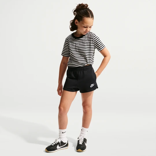 Zdjęcie produktu Spodenki z dżerseju dla dużych dzieci (dziewcząt) Nike - Czerń