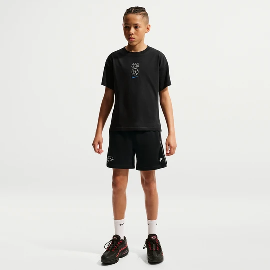 Zdjęcie produktu Spodenki z dzianiny dla dużych dzieci Nike Air - Czerń