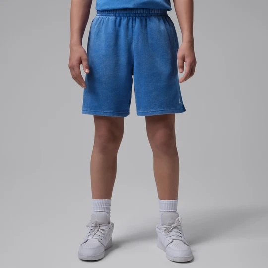 Zdjęcie produktu Spodenki z dzianiny dresowej dla dużych dzieci Jordan Brooklyn Washed - Niebieski