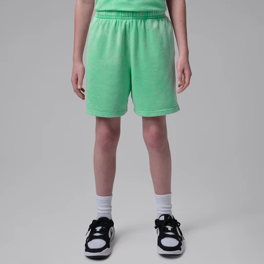 Zdjęcie produktu Spodenki z dzianiny dresowej dla dużych dzieci Jordan Brooklyn Washed - Zieleń