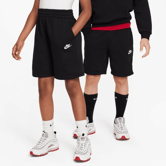 Zdjęcie produktu Spodenki z dzianiny dresowej dla dużych dzieci Nike Club Fleece - Czerń