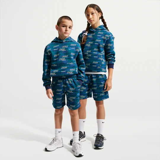 Zdjęcie produktu Spodenki z dzianiny dresowej dla dużych dzieci Nike Club Fleece - Niebieski