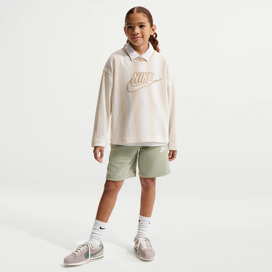 Zdjęcie produktu Spodenki z dzianiny dresowej dla dużych dzieci Nike Club Fleece - Zieleń