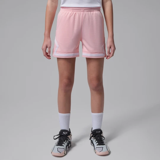 Zdjęcie produktu Spodenki z motywem otwartego rombu dla dużych dzieci Dri-FIT Jordan - Różowy