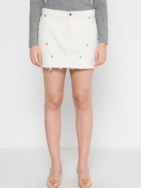 Zdjęcie produktu Spódnica jeansowa Abercrombie & Fitch mleczny