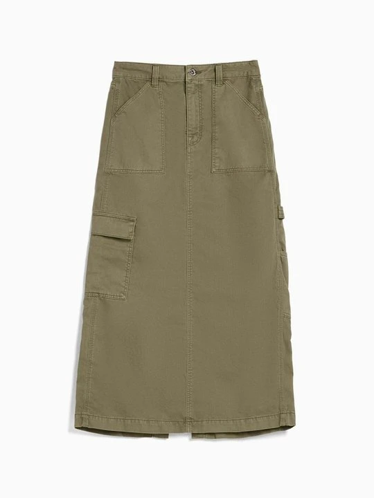 Zdjęcie produktu Spódnica jeansowa Bershka khaki