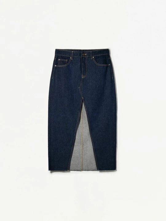 Zdjęcie produktu Spódnica jeansowa Bershka błękit królewski