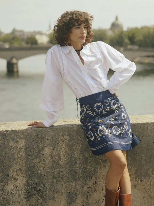 Zdjęcie produktu Spódnica jeansowa Cream niebieski denim