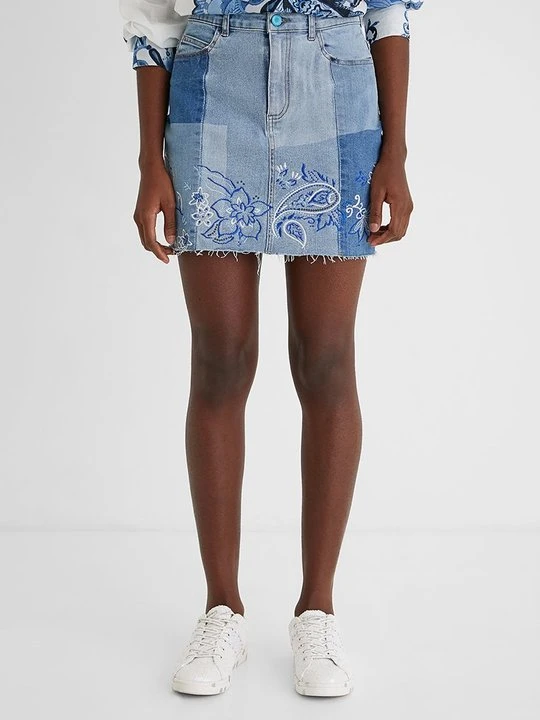 Zdjęcie produktu Spódnica jeansowa Desigual niebieski
