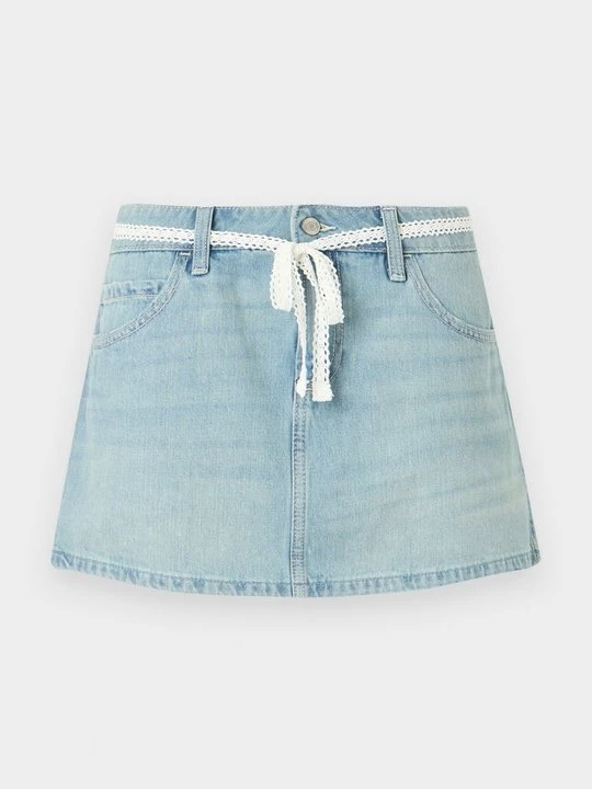 Zdjęcie produktu Spódnica jeansowa Hollister Co. jasnoniebieski denim