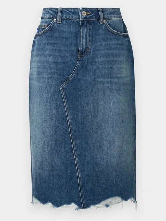 Zdjęcie produktu Spódnica jeansowa Hugo jasnoniebieski denim