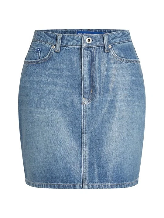 Zdjęcie produktu Spódnica jeansowa KARL LAGERFELD woskowany denim