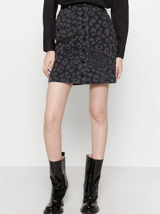 Zdjęcie produktu Spódnica jeansowa LOVE MOSCHINO czarny