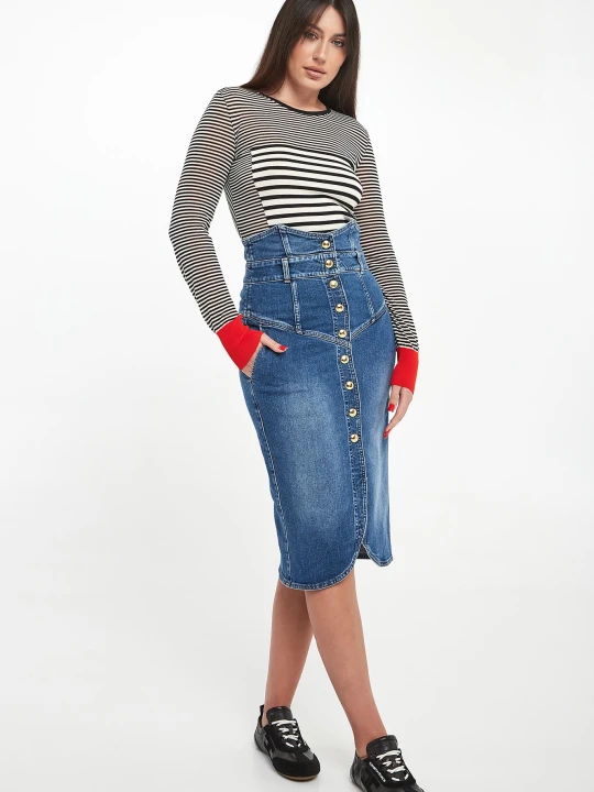Zdjęcie produktu Spódnica jeansowa midi ELISABETTA FRANCHI