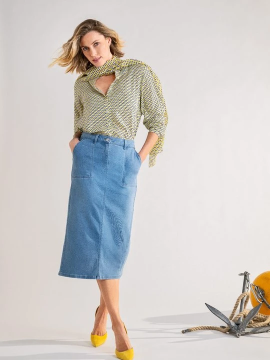 Zdjęcie produktu Spódnica jeansowa midi – Marina City Olsen