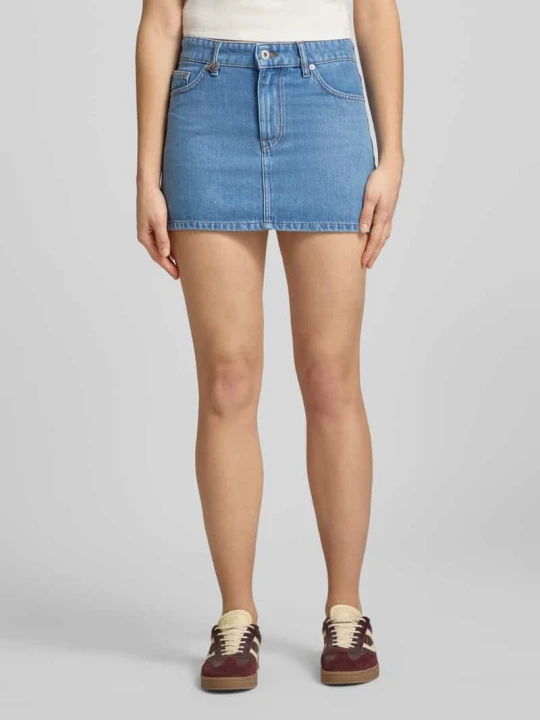 Zdjęcie produktu Spódnica jeansowa o kroju regular fit z mieszanki bawełny model 'GALANIE_B' Hugo Jeansowy niebieski