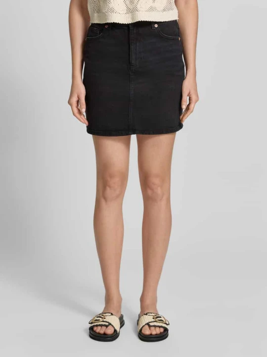 Zdjęcie produktu Spódnica jeansowa o kroju regular fit z mieszanki bawełny model 'TESSA' Vero Moda Czarny