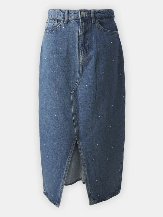 Zdjęcie produktu Spódnica jeansowa Pieces niebieski denim