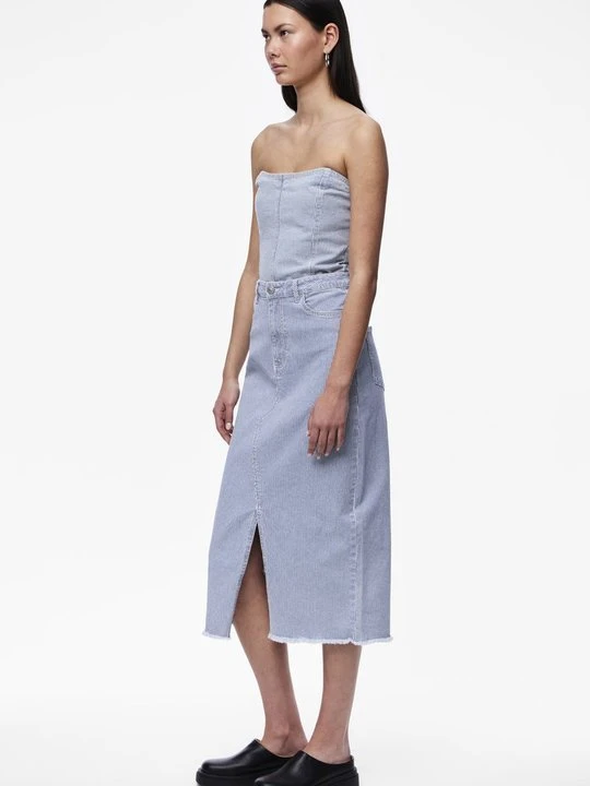 Zdjęcie produktu Spódnica jeansowa Pieces jasnoniebieski denim