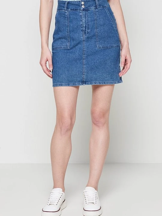 Zdjęcie produktu Spódnica jeansowa Pieces niebieski