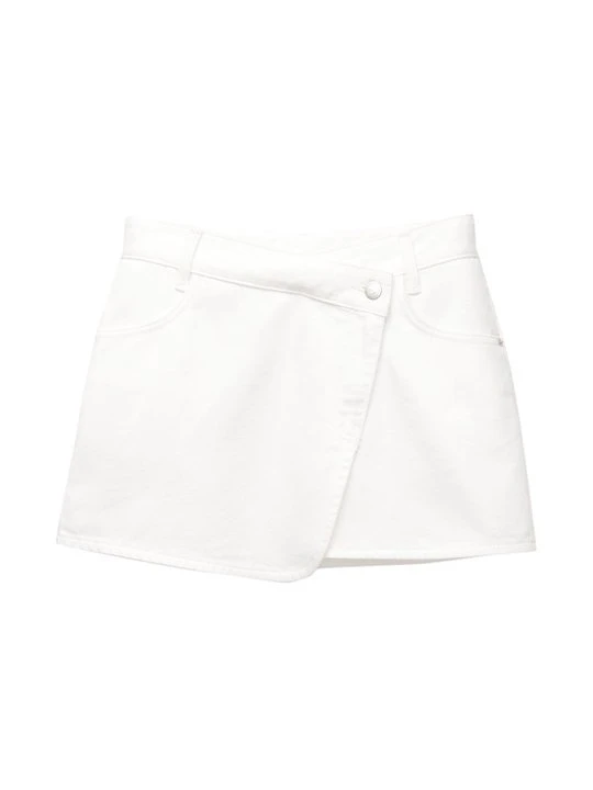 Zdjęcie produktu Spódnica jeansowa PULL&BEAR biały