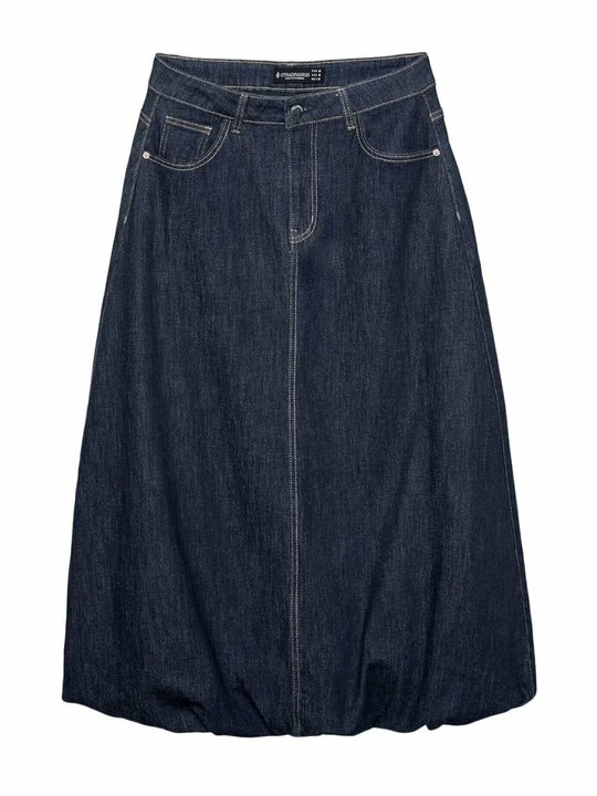 Zdjęcie produktu Spódnica jeansowa Stradivarius granatowy