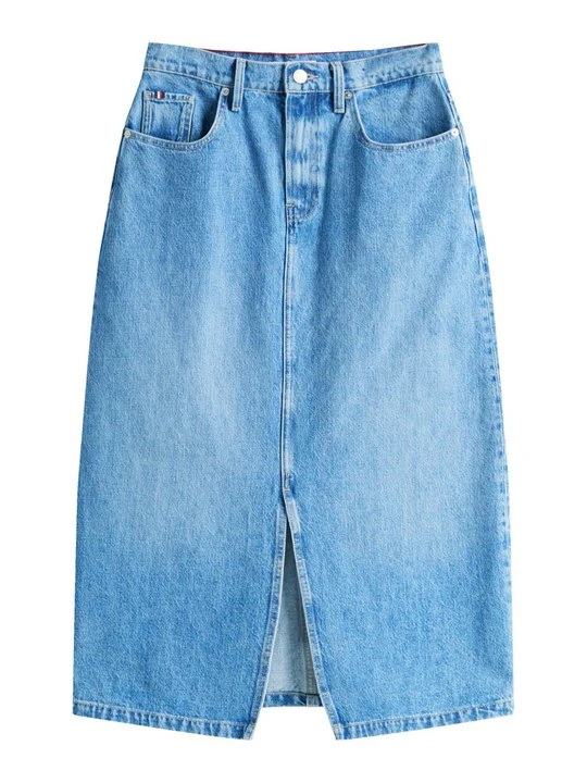 Zdjęcie produktu Spódnica jeansowa Tommy Hilfiger niebieski denim