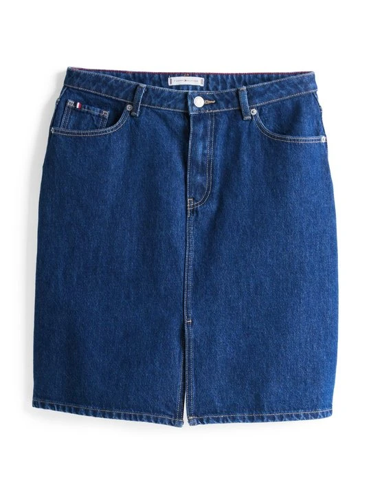 Zdjęcie produktu Spódnica jeansowa Tommy Hilfiger niebieski denim