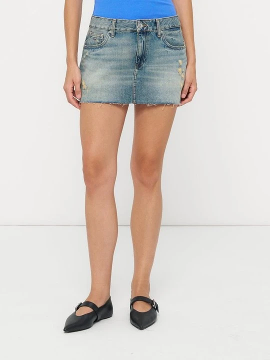 Zdjęcie produktu Spódnica jeansowa Tommy Hilfiger niebieski denim