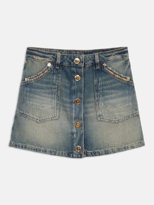 Zdjęcie produktu Spódnica jeansowa Versace niebieski denim