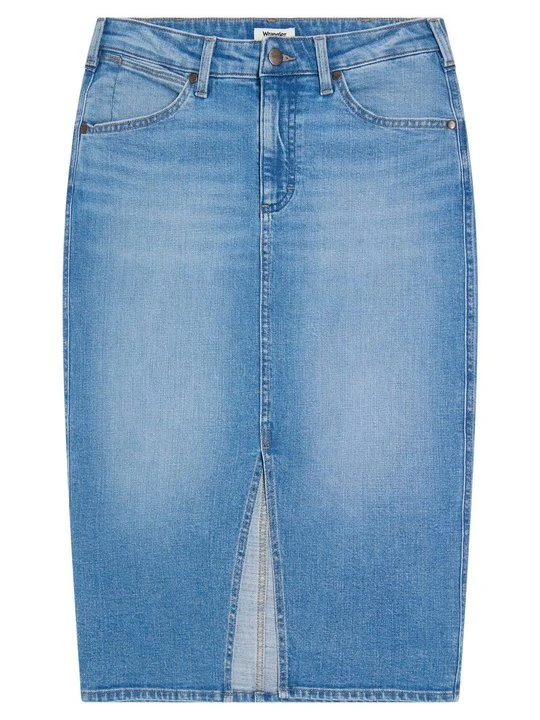 Zdjęcie produktu Spódnica jeansowa Wrangler niebieski denim