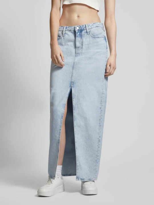 Zdjęcie produktu Spódnica jeansowa z 5 kieszeniami Calvin Klein Jeans Jasnoniebieski