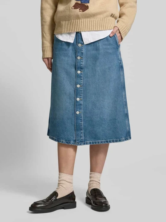 Zdjęcie produktu Spódnica jeansowa z listwą guzikową na całej długości Polo Ralph Lauren Jeansowy niebieski