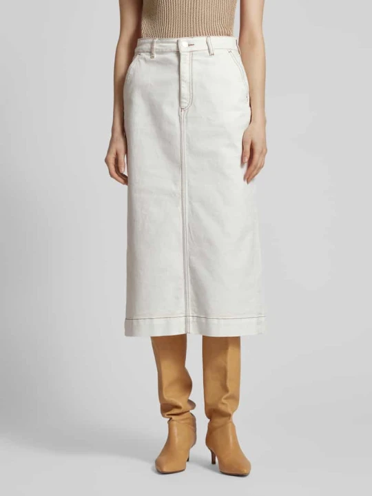 Zdjęcie produktu Spódnica jeansowa ze szlufkami na pasek model ‘STEFANIE’ IVY & OAK Złamany biały