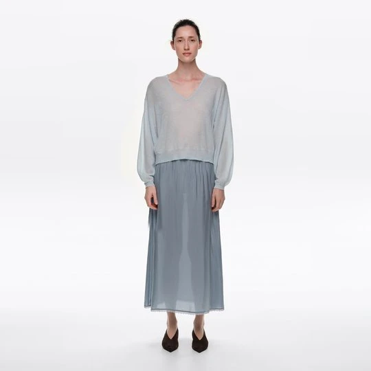 Zdjęcie produktu Spódnica jedwab efekt sprania jasnoniebieska BIMBA Y LOLA LIGHT BLUE