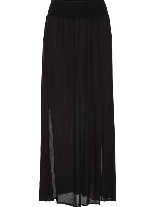 Zdjęcie produktu Spódnica maxi z lejącej wiskozy BonPrix czarny