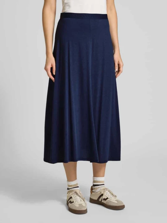Zdjęcie produktu Spódnica midi o kroju loose fit z mieszanki lyocellu i bawełny model 'ILENIAA LARAA' ARMEDANGELS Granatowy